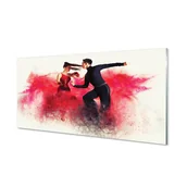 Tablice i flipcharty - Panel szkło hartowane Ludzie czerwony dym 120x60 - miniaturka - grafika 1