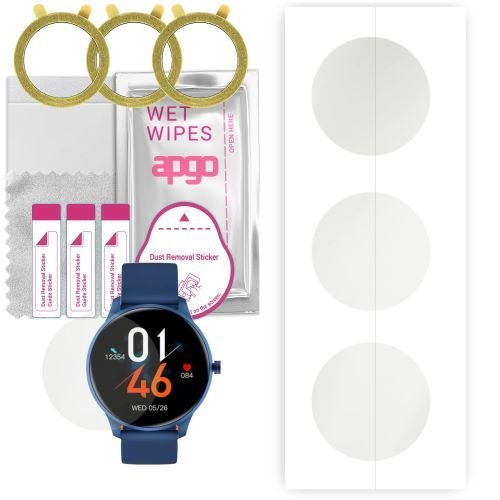 3x folia ochronna hydrożelowa MATOWA do Cubot W03 - apgo Smartwatch Hydrogel MATTE Protection Ochrona na ekran smartwatcha