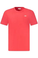 Koszulki męskie - FILA MĘSKA KOSZULKA Z KRÓTKIM RĘKAWEM CZERWONA - miniaturka - grafika 1