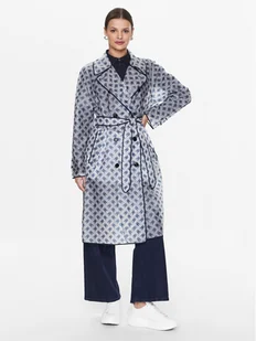 Tommy Hilfiger Trencz Transparent WW0WW38075 Niebieski Regular Fit - Płaszcze damskie - miniaturka - grafika 1