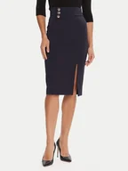 Spódnice - Rinascimento Spódnica ołówkowa CFC0126167003 Granatowy Slim Fit - miniaturka - grafika 1