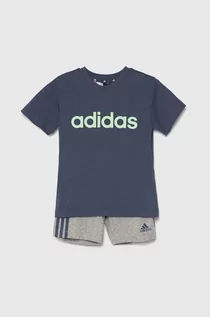 Dresy i komplety dla chłopców - adidas komplet bawełniany dziecięcy kolor szary - grafika 1