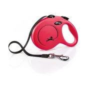 Smycze dla psów - Flexi New Classic Smycz Taśma S 5M Czerwona [Fl-3204] - miniaturka - grafika 1