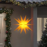 Oświetlenie świąteczne - vidaXL Gwiazdy morawskie z LED, 3 szt., składane, żółte, 100 cm - miniaturka - grafika 1