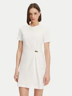 Sukienki - Lacoste Sukienka codzienna EF0583 Biały Regular Fit - miniaturka - grafika 1