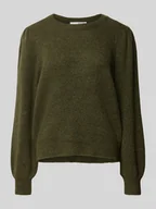 Swetry damskie - Sweter z dzianiny z bufiastymi rękawami model ‘SLFLULU’ - miniaturka - grafika 1