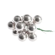 Bombki - Bombki szklane na drutach połysk 2 cm srebrne 144 szt. - miniaturka - grafika 1