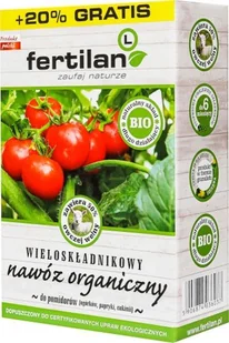 FERTILAN FERTILAN L WIELOSKŁADNIKOWY NAWÓZ ORGANICZNY DO POMIDORÓW OGÓRKÓW PAPRYKI ORAZ CUKINII Z WEŁNĄ OWCZĄ zakupy dla domu i biura FERT.POMIDOR - Pozostałe akcesoria do uprawy roślin - miniaturka - grafika 2