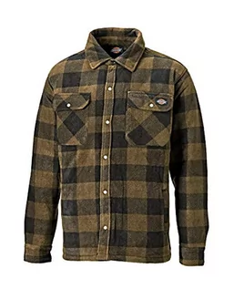 Koszule męskie - Dickies Męska koszula termiczna Portland, zielona (Khaki), M - grafika 1