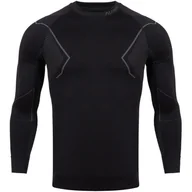 Bielizna sportowa męska - Bluza termoaktywna trekkingowa męska Alpinus Active Base Layer czarno-szara - miniaturka - grafika 1