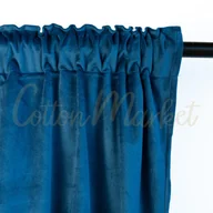 Zasłony - Zasłona Welurowa Na Taśmie 140X250 Granat Zaciemniająca - miniaturka - grafika 1