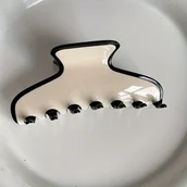 Inne - TEMU Elegancka minimalistyczna klamra do włosów, materiał acetydowy, czarny i żółty, owalny kształt, średnia wielkość, pojedyncza sztuka, dopasowanie - miniaturka - grafika 1