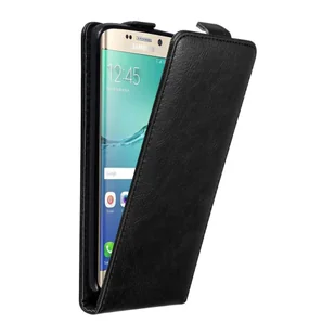 Pokrowiec Do Samsung Galaxy S6 EDGE PLUS w Etui CZARNA NOC Flip Case Cover Obudowa Ochronny Cadorabo - Etui i futerały do telefonów - miniaturka - grafika 1