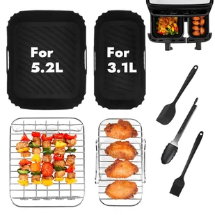 ZESTAW AKCESORIÓW DO FRYTKOWNICY AIR FRYER TEFAL EY9018 DUAL EASY FRY 5,2L - Akcesoria i części AGD ZESTAW AKCESORIÓW DO FRYTKOWNICY AIR FRYER TEFAL EY9018 DUAL EASY FRY 5,2L - Akcesoria i części AGD - miniaturka - grafika 1
