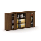 Zestawy mebli biurowych - B2B Partner Zestaw szaf MIRELLI, Typ III - orzech 437545 - miniaturka - grafika 1