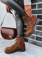 Botki damskie - Botki damskie FOXGLOWE kamelowe Dstreet ZY0392-40 - miniaturka - grafika 1