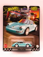 Zabawki zdalnie sterowane - HOT WHEELS Porsche 964 Turkusowy Premium Boulevard #103 - miniaturka - grafika 1