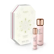 Kremy do twarzy - KIKO Milano Snow-Kissed Holiday My Everyday Skincare Essentialts Gift Set zestaw nawilżający krem do twarzy z efektem rozświetlenia 50ml + serum pod oczy 15ml - miniaturka - grafika 1