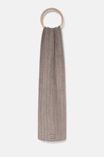 Calvin Klein szalik z domieszką wełny kolor szary gładki K60K612608 - Apaszki i szaliki damskie - miniaturka - grafika 1