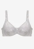 Biustonosze - Jasnoszary Biustonosz z Koronki Full Cup z Regulowanymi Ramiączkami Dimela - miniaturka - grafika 1