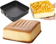 Formy do ciast - TORTOWNICA BLACHA do pieczenia ciast tortów forma kwadrat 27cm - miniaturka - grafika 1