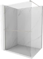 Ścianki i drzwi prysznicowe - Mexen Kioto+ ścianka prysznicowa z półką Walk-in 85 x 200 cm, transparent, nikiel szczotkowany - 800-085-121-97-00 - miniaturka - grafika 1
