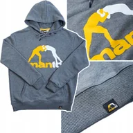 Bluzy męskie - Bluza Męska Z Kapturem Manto Logo 2.0 Szara R. Xxl - miniaturka - grafika 1