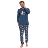 Piżamy damskie - Piżama męska bawełniana DOCTOR NAP 4329 blue S - miniaturka - grafika 1