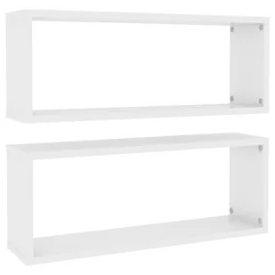 VidaXL Lumarko Półki ścienne, 2 szt., wysoki połysk białe, 60x15x23 cm, płyta 807151 VidaXL - Półki do salonu - miniaturka - grafika 1