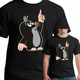 Koszulka Krecik Rumcajs Sąsiedzi S 0448 Czarna - Koszulki męskie - miniaturka - grafika 1