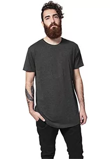 Koszulki męskie - Urban Classics Męski T-shirt Shaped Long Tee jednokolorowy, długi krój koszulka męska w wielu kolorach, rozmiary XS-5XL, antracyt, XXL - grafika 1