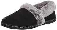 Kapcie damskie - Skechers COZY CAMPFIRE - TEAM TOASTY, damskie kapcie typu Low Top, Czarna czarna mikrofibra zamszowe sztuczne futro linia blk, 41 EU - miniaturka - grafika 1