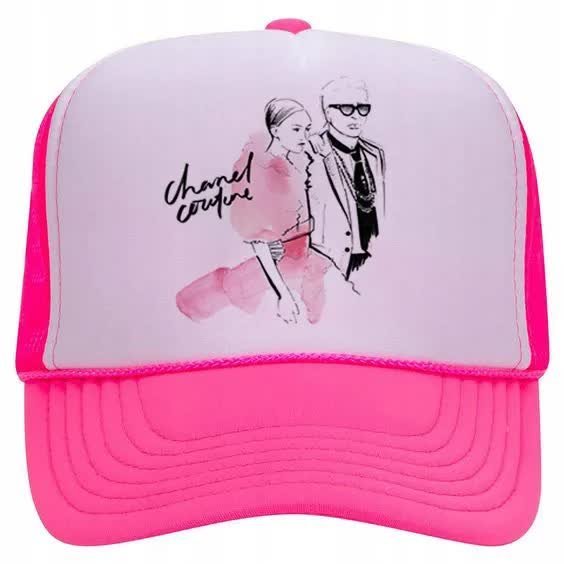 Czapka Daszek Różowa Wiosnę Modne Stylowe Wzory