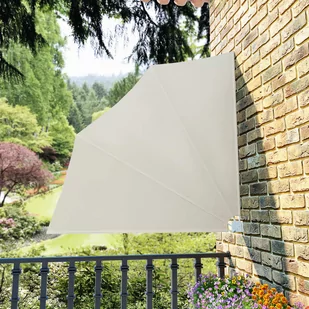 vidaXL Markiza na taras lub patio 140 x 140 cm kremowy 41578 - Markizy - miniaturka - grafika 2