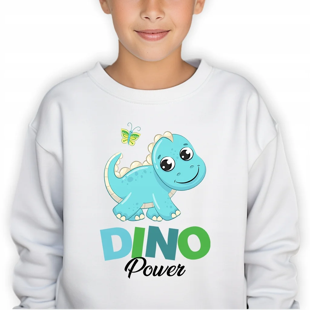 BLUZA DZIECIĘCA BEZ KAPTURA PREZENT URODZINY DZIEŃ DZIECKA DINO POWER - 104