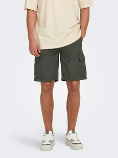 ONLY & SONS Bojówki w kolorze khaki - Spodenki męskie - miniaturka - grafika 1