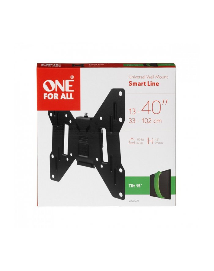 Uchwyt TV uchylny 13-40' 50kg VESA od 75x75 do 200x200 39mm od ściany