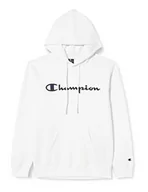 Bluzy męskie - Champion Męska bluza z kapturem Legacy American Classics Heavy Powerblend z polarem, biała, S - miniaturka - grafika 1