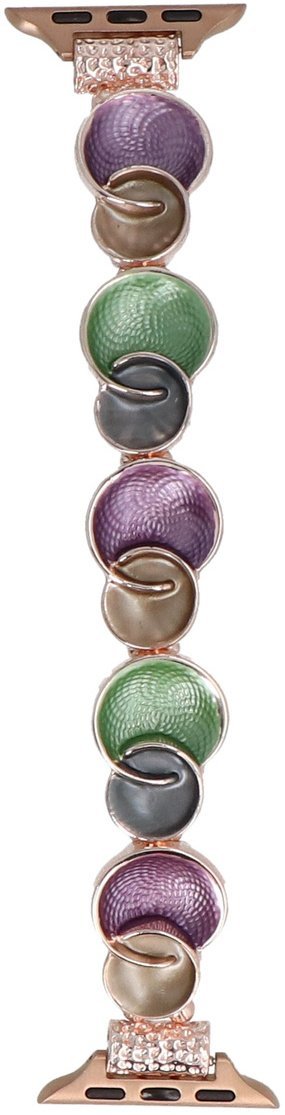 GlacierX bransoleta do smartwatcha Gleam Bubbles Stretch Bracelet Dark Orchid do Apple Watch 38/40/41mm Fioletowo-Zielona