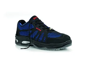 ELTEN Męskie buty ochronne Logan Blue Low ESD S1, niebieskie, 46 EU - Biuro i firma OUTLET - miniaturka - grafika 1