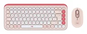 Zestawy myszka + klawiatura - Logitech 920-013108 klawiatura Dołączona myszka Uniwersalne Bluetooth QWERTZ Niemiecki Różowy, Biały 920-013108 - miniaturka - grafika 1