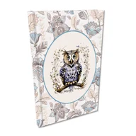 Szkolne artykuły papiernicze - Notes A5 w kratkę Soft Touch Sowa - miniaturka - grafika 1