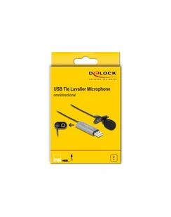 DeLOCK USB tie microphone - 66638 - Części i akcesoria do laptopów - miniaturka - grafika 1