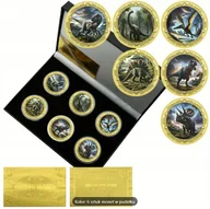 Zabawki interaktywne dla dzieci - DINOZAURY 6szt. zestaw monet DIKOM pudełko na prezent replika: Pterodaktyl - miniaturka - grafika 1