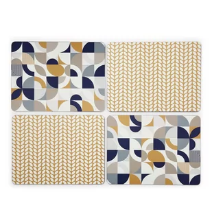 Korkowo-papierowe maty stołowe 4 szt. 21.5x29 cm Bauhaus – Cooksmart ® - Obrusy i serwetki - miniaturka - grafika 1