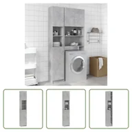 Szafki łazienkowe - The Living Store Szafka łazienkowa betonowa szara 32x25,5x190 cm materiał drewnopochodny - miniaturka - grafika 1