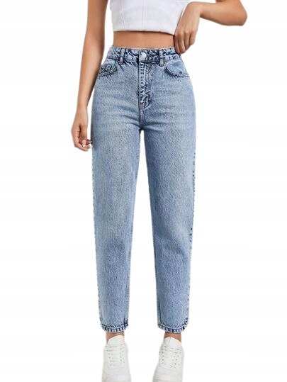 SHEIN JEANSY DAMSKIE WYSOKI STAN PROSTE DLA WYSOKICH L 1_C