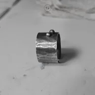 Pierścionki - SREBRO szeroki pierścień BALLS oksydowany - miniaturka - grafika 1