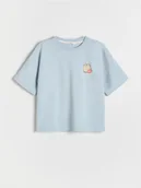 Koszulki dla dziewczynek - Reserved - T-shirt z nadrukiem Pusheen - jasnoniebieski - miniaturka - grafika 1