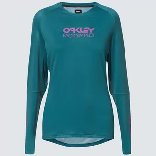 Koszulki rowerowe - Koszulka rowerowa damska Oakley WMNS Factory Pilot LS zielona FOA500224 | WYSYŁKA W 24H | 30 DNI NA ZWROT - grafika 1